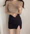 Split Elegant Casual Slim Fitted Skirt
